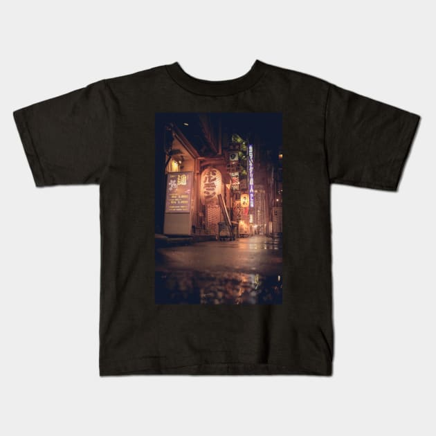 Lantern Town Sepia Tones Kids T-Shirt by TokyoLuv